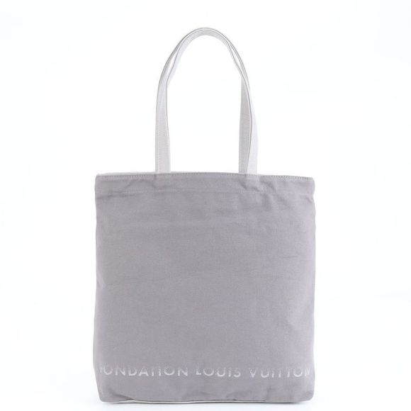 Louis Vuitton Fondation Museum Limited Tote Bag Shoulder Hand Gray A4 Ladies - Picture 3 of 7